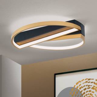 Olga LED loftlampe, sort/guld