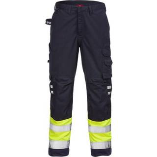 Kansas 127428 Flamestat Hi Vis Bukser kl.1 2176 / Arbejdsbukser Hi-Vis gul/Marine C44