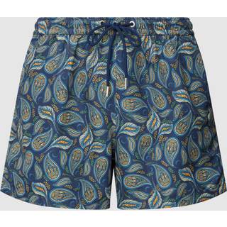 HOM Herren Badeshorts blau Gemustert