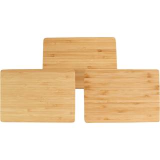 Bamboomn Lille premium bambus serverings- og sk?rebr?t Charcuterie Home and Everyday Use - 7.9 """" X 5.5 """" X 0.4 """" - 10 stk.