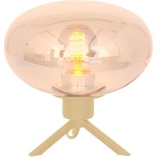 Reflexion bordlampe, Ø 22 cm, messingfarvet, glas
