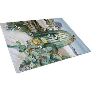 Caroline's Treasures JMK1205LCB Cactus Flowers Glass Cutting Board Stor dekorativt tempereret glas Køkkenskæring og serveringsplade Stor i stor s