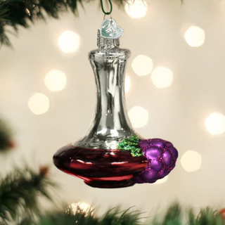 Old World Christmas Wine Decanter Glass bl?st ornament til juletr?