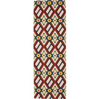 La DoubleJ Table Linens - 'Honeycomb Tiles' runner in multicolor 100% LINEN