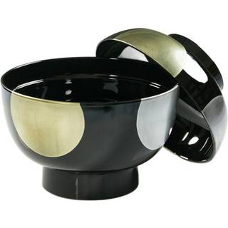 Zouni Jitsugetsu skål til misosuppe Ø13,5 cm - Black and gold