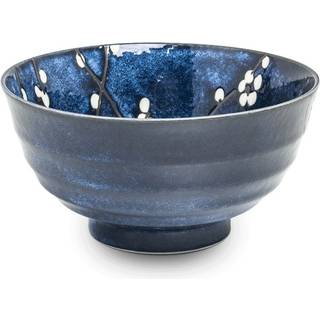 Japansk keramik, nudel/udon  skål - Hana blue Ø17 cm