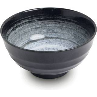 Japansk keramik, nudel/udon skål - Kuro Ø17 cm