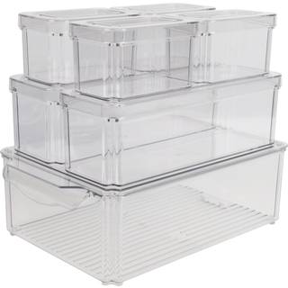 Nordic Quality 2360037 enhed til madopbevaring Rektangulær Sæt Transparent 7 stk