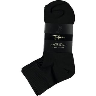 Topeco 4-pak Mid Cut Sport Socks - Black - Str 40/45