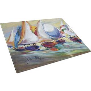 Caroline's Treasures JMK1040LCB Sejlbåd Race i Dauphin Island Glass Cutting Board Stor dekorativt tempereret glas køkkenskæring og serveringsplad