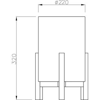 Näve Bordlampe 3193, Lyst træ, Stue/spisestue, Træ, Skandinavisk, tripodlampe