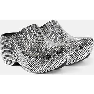 Balenciaga Technoclog embellished rubber clogs - silver - EU 40