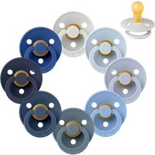 BIBS Rund Colour Sut - Sampak - 8 stk. - Str. 1 - Blue Eyed Baby