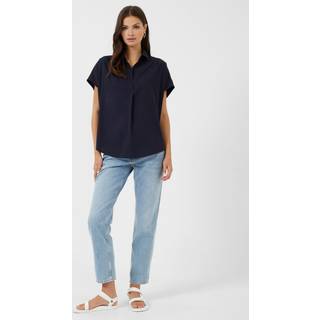 French Connection French Connection Blue Crepe Light Sleeveless Popover Shirt