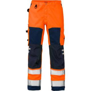 Kansas 127391 Hi Vis Bukser kl.2 2026 / Arbejdsbukser Hi-Vis Orange/Marine C44