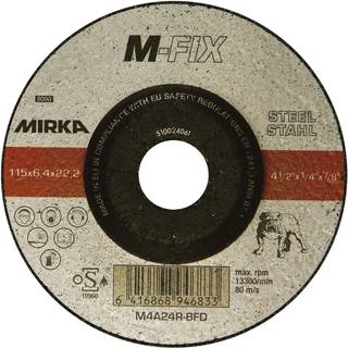 MIRKA Skrubskive, m-fix stål 125x6,4mm