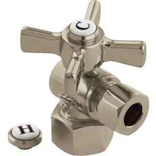 Kingston Brass CC43108ZX 1/2 """" FIP X 3/8 """" OD -komprimeringsventil b?rstet nikkel