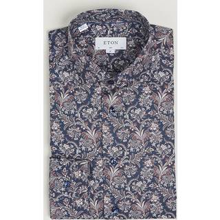ETON Herren Hemd blau geblümt Slim Fit