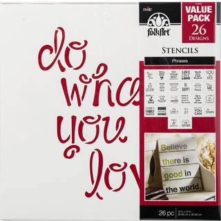 Folkart Die Cut Paper Stencils E-s?tninger (26-pack)