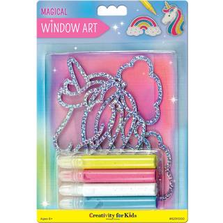 Kreativitet til b?rnevindue Art Craft Kit: Magical - Opret dit eget Window Art- Unicorn Suncatcher Kit til b?rn