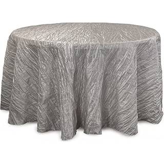 Din stol dækker - 120 tommer rund crinkle taffeta duge - mørk sølv knust skinnende spisebord klud til bryllupsfest fødselsdag baby brude brusebad