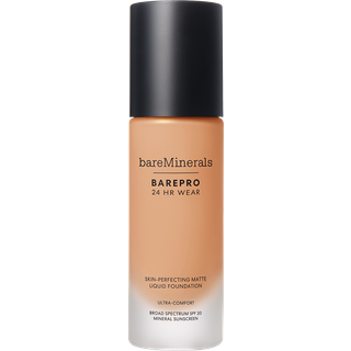 bareMinerals Barepro 24HR Wear Matte Liquid Foundation Mineral SPF 20 Fuld dkkende mat finish ndbar makeup til vegansk ansigt (Med. 37 Warm)