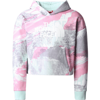 The North Face Girls' Drew Peak Light Hoodie Super Pink Girls Print, L