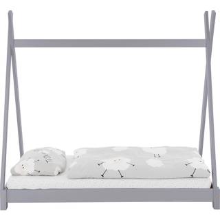 ML Design BedTipi 80 x 160 cm lamelbund, lysegrå