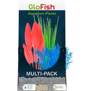 Glofish fluorescerende plante multipack 3 -tælling indeholder Willow Grass hårgræs Berterol Artificial Aquarium Plants