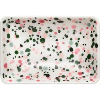 Iittala Oiva Toikka Helle A7 tallerken 7x10 cm Lyserød-grøn