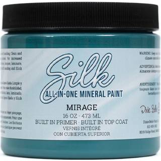 Dixie Belle Silk All-in-One Mineral Paint | Mirage (16oz) | Lugna blågrön allt-i-ett-vattenbaserad primer toppcoat | Hållbara möbler färg | Låg