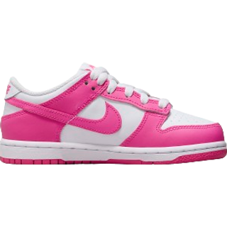 Nike Nike White Fuschia Pink Junior Dunk Low Shoes