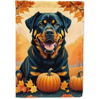 Caroline's Treasures DAC1067CHF ROTTWEILER FALL HUS FLAG STOR PORCH SLEEVE POL DECORATIVT UDEN GARD BANNER ARTWORK WALL HANGING POLYESTER HUS STØ