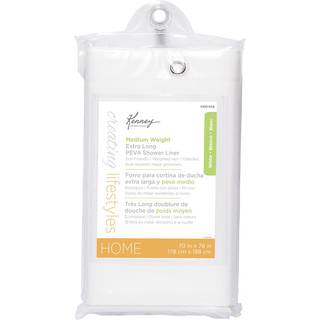 Kenney KN61469 Medium Vikt 5 mätare extra lång vattentät peva duschdraperifoder med rostresistenta metallgrommets och viktad magnetisk hem för ba