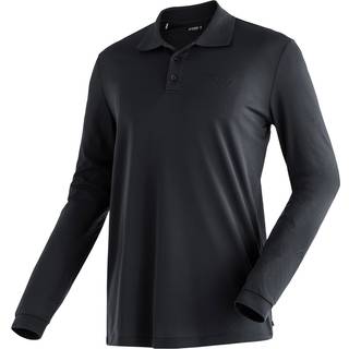 Maier Sports Ulrich L/S Polo-shirt Herrer størrelse M farve sort