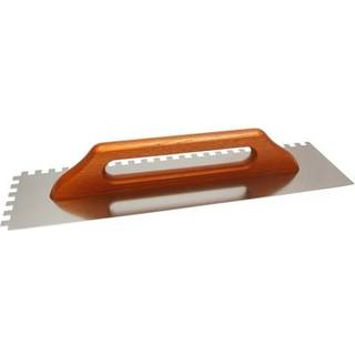 8mm Rustfri tandspartel med træhåndtag 130 x 480mm