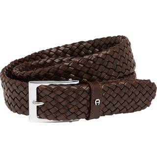 AIGNER Herren Gürtel braun Leder geprägt