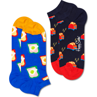 Happy socks 2-pak Toast Low Sock - Blue - Str 41/46