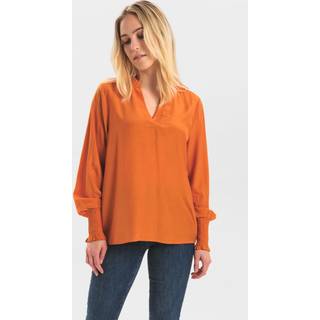 NÜMPH - NUSOFTY NEW BLOUSE - Marmelade - 42 - Rød - T-Shirts & Tops