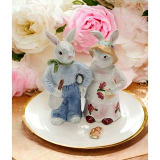 STEALSTREET SS-CG-30205 4,5 tommer Rosy Rabbits-Bunnies Salt og Pepper Shaker S?t p? 2