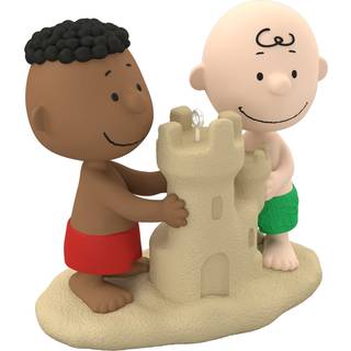 Hallmark keepsake julepynt 2022 Peanuts -banden Franklin og Charlie Brown på stranden