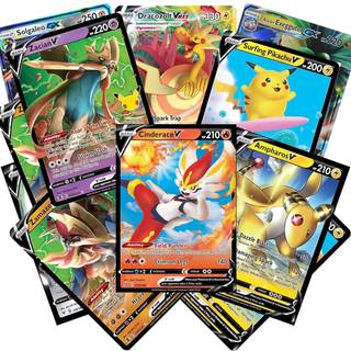 Pokemon Cards 50 Card Assorted Lot med garanteret V Pokemon