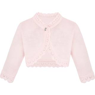 Lilax Baby Girls Knit Lang?rmet knap Lukning Bolero Cardigan skulder 12-18 m?neder lyser?d
