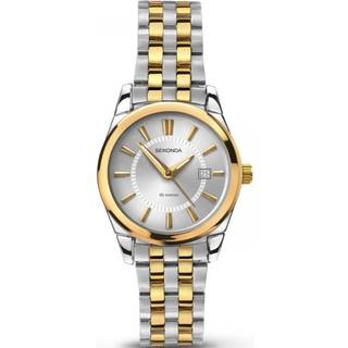 Sekonda Quartz Silver Dial Two Tone Stainless Steel Bracelet Ladies Watch 2462