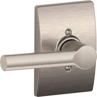 Schlage Lever med Century Trim Non-Turning Lock Satin Nickel (F170 BRW 619 CEN)