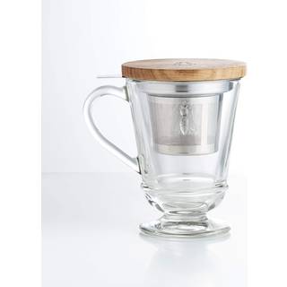 La Rochere Napoleon Bee Tea Cup med infuser og låg - Stilfulde tekopper til enhver lejlighed - Vintage GlassWare (9.OZ)