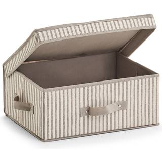 Stofkasse med låg - Beige - 38cm x 16,5cm x 29cm - Ulrikke