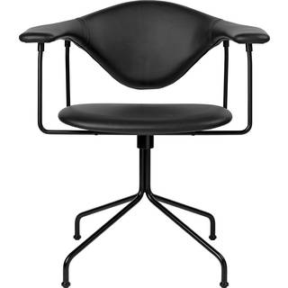 GUBI Masculo Kontorstol Polstret I Annet Crib5 Sort Med Base I Sort Semi Mat