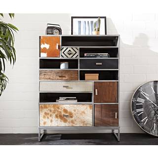 Highboard Multi-Drawer 100x130 Material Mix Anrichte - Railway Natur