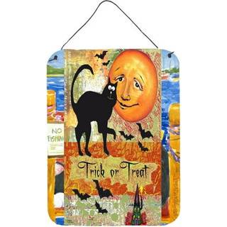 """" Caroline's Treasures PJC1006DS1216 Trick eller Treat Moon Halloween Wall eller Door Hanging Prints 16 X 12 """" """" Multicolor """"